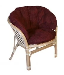 Кресло Багама, подушки коричневые или светлые полные Бахама5 натуральный / Bahama5