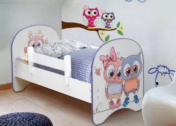 Кровать детская с фотопечатью без ящика 700*1400 Совята