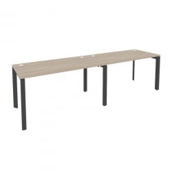 Рабочая станция на П-образном м/к ОНИКС О.МП-РС-2.3.7 Дуб Аттик/Антрацит / ONIX O.MP-RS-2.3.7