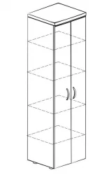 Шкаф 5 секций узкий с замком Альфа 62.50 орех «Пегас»