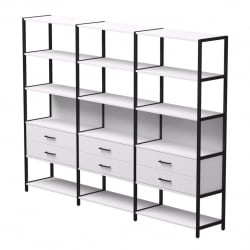 Набор стеллажных систем Еверпроф ЕВО №9 Белый Черный / Everprof EVO