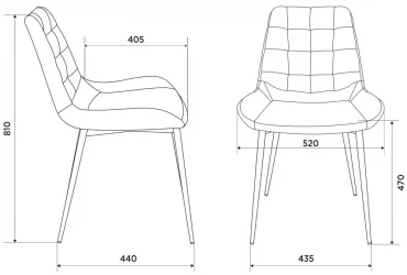 Стулья для кухни Бюрократ КФ-6 Коричневый Лигхт 10 2 шт. / KF-6 Light