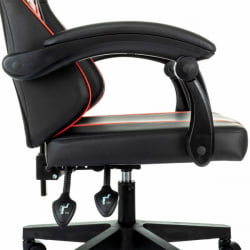 Кресло компьютерное БРАБИКС Шоотер ГМ-123, 2 подушки, экокожа, черное/красное / BRABIX Shooter GM-123,