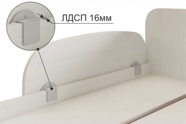 Бортик для деткой кровати КСЙЗ-123 белый рамух / XYZ-123