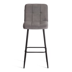 Барный стул Медео/Медео велюр, серый, 29, 45х56х113 см / Medeo/Медео