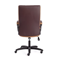 Кресло ТРЕНДЙ (22) кож/зам/ткань, коричневый/бронзовый, 36-36/21 / TRENDY