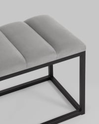 Банкетка Хостен велюр Серый