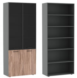 Шкаф для бумаг ДЭЛИ ДЛИ37250023 Орех Антрацит / DALI DLI37250023