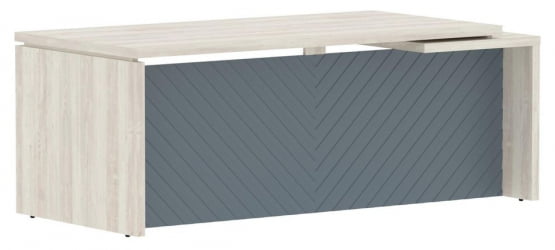 Стол руководителя левый Торр ЛУКС ТЛCТ 209 Л Сосна Эдмонд Серо-голубой / Torr LUX TLCT L