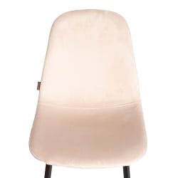 Металлический стул БРЕЕЗЕ (мод. ДЖСC-58) Велюр/металл , 44 х 53 х 86 см, cреамй (кремовый) ХЛР 5 / черный / BREEZE (mod. JSC-58) creamy HLR