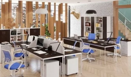 Стол прямой ИМАГО-С СП-3.1СД венге магия белый полуматовый / IMAGO-S СП-3.1SD