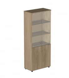 Шкаф для документов со стеклом Р.Ш-2СБ Серый