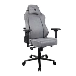 Геймерское кресло Ароззи Примо Вовен Фабриc Грей Блаcк лого / Arozzi Primo Woven Fabric Grey Black logo
