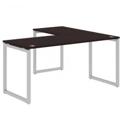Угловой компьютерный стол КСТЕН-К КСКCТ 1615 Л Легно темный Алюминий / XTEN-Q XQCT L