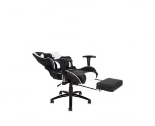 Игровое кресло Лотус ГТС РФ-8066Ф Черный/Белый / Lotus GTS RF-8066F