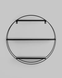 Полка Луна черная Черный мрамор / Luna