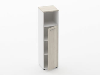 Шкаф 3 узкий закрытый с нишей Дека 10.16.13Пр Дуб Сантана светлый/Белый / Deka