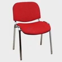 Стул ЗП_УП_ЕЧаир Рио ИЗО хром ткань красная 550729 / ZP_UP_EChair Rio