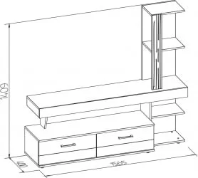 Шкаф МЦН Маиолика 1 Ясень Шимо светлый-Ясень Анкор темный / Maiolica