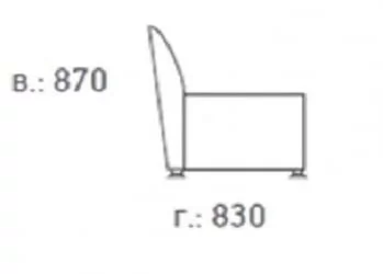 Диван Европа 3-х местный Фусион Вхите / Fusion White