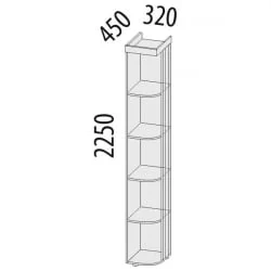 Стеллаж Тиффани 47.15 Сосна Астрид Мелинга