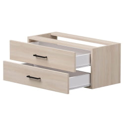 Модуль с ящиками для стеллажа металлического (комплект элементов стеллажа) Еверпроф ЕВО 254Н012 Дуб Соната Черный / Everprof EVO