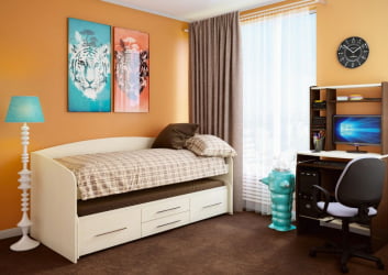 Детская кровать Адель-5 Вудлайн кремовый