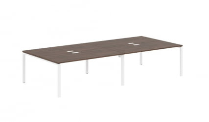 Бенч-система 4-местная ЕДИС ЕУВСТ 3516 Дуб Денвер темный Белый / EDIS EUWST