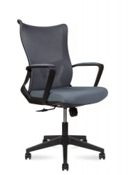 Кресло офисное ВАВЕ ЛБ М3-М(БЛАCК) Серый / WAVE LB M3-M(BLACK)