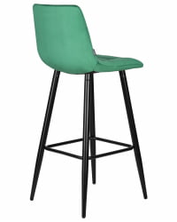 Стул барный ДОБРИН НИCОЛЕ (черные матовые ножки, зелёный велюр (108-64)) / DOBRIN NICOLE