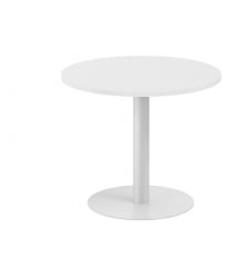 Стол переговорный круглый Сигма СГ.278.ВХ.ГР Белый Серебряный металлик / Sigma SG.278.WH.GR