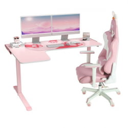 Стол письменный (для компьютера) угловой ЕУРЕКА ЕРК-Л60Р-ПК-В2 (правый), розовый / EUREKA ERK-L60R-PK-V2
