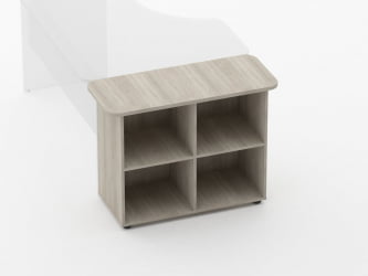 Тумба приставная к столу Глассй 3.18.12 Дуб сантана светлый / Glassy