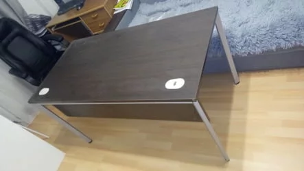 Стол прямой ИМАГО-С СП-3СД венге магия алюминий / IMAGO-S СП-3SD