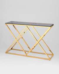 Консоль ИНСИГНИЯ 115*30 Золото стекло смоке / smoke