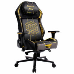 Геймерское кресло БРАБИКС ПРЕМИУМ Танос ГМ-180 черное/желтое / BRABIX PREMIUM Tanos GM-180