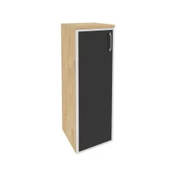 Шкаф средний узкий левый ОНИКС O.SU-2.4R(L) блаcк Тиквуд Светлый / ONIX black