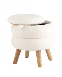 Пуф с ящиком Винни С Тедди белый / S