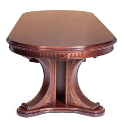 Стол ВЕРСАЛ овальный бук, мдф, 300 (350/400) х 110 х 78 см, Тобаcко / VERSAL Tobacco