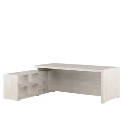 Стол письменный на опорной тумбе, левый СОЛ29711402 Светлый дуб / SOL29711402