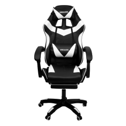 Кресло 088 цвет черный/белый с массажем 088-блаcк-вхите-масс / 088-black-white-mass