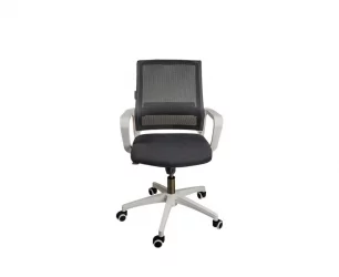 Кресло офисное Бит ЛБ белый пластик Черный / LB