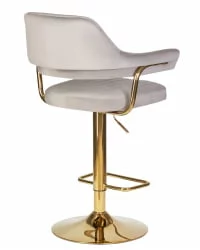 Стул барный ДОБРИН CХАРЛЙ ГОЛД Серый велюр МДЖ9-75 / DOBRIN CHARLY GOLD MJ9-75