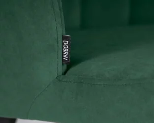 Стул обеденный ДОБРИН НАОМИ (ЭМАЛЬ ЧЕРНЫЙ МУАР велюр Катаниа Изумруд) / DOBRIN NAOMI Catania Izumrud)