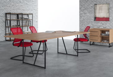 Кабинет переговоров ЛОФТИС №3 Дуб Бофорд/Черный / LOFTIS