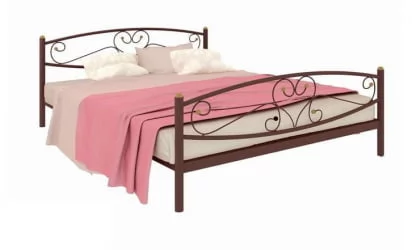 Кровать Каролина Плус 1600х1900 Медная / Plus