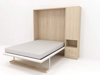 Кровать-трансформер Смарт 1 правый со шкафом 1600 Венге