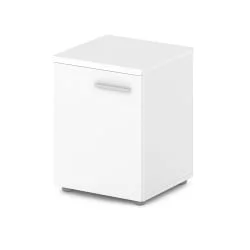 Тумба прикроватная с дверью Орната 	Н-495 Белый Шагрень / Ornata