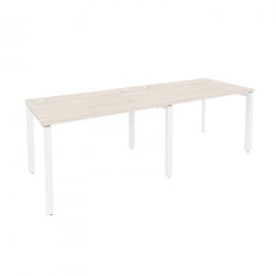 Рабочая станция на П-образном м/к ОНИКС О.МП-РС-2.2.8 Денвер Светлый/Белый / ONIX O.MP-RS-2.2.8