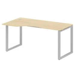 Стол криволинейный левый на О-образном м/к МЕТАЛ СЙСТЕМ БО.СА-1 Л Акация/Серый / METAL SYSTEM